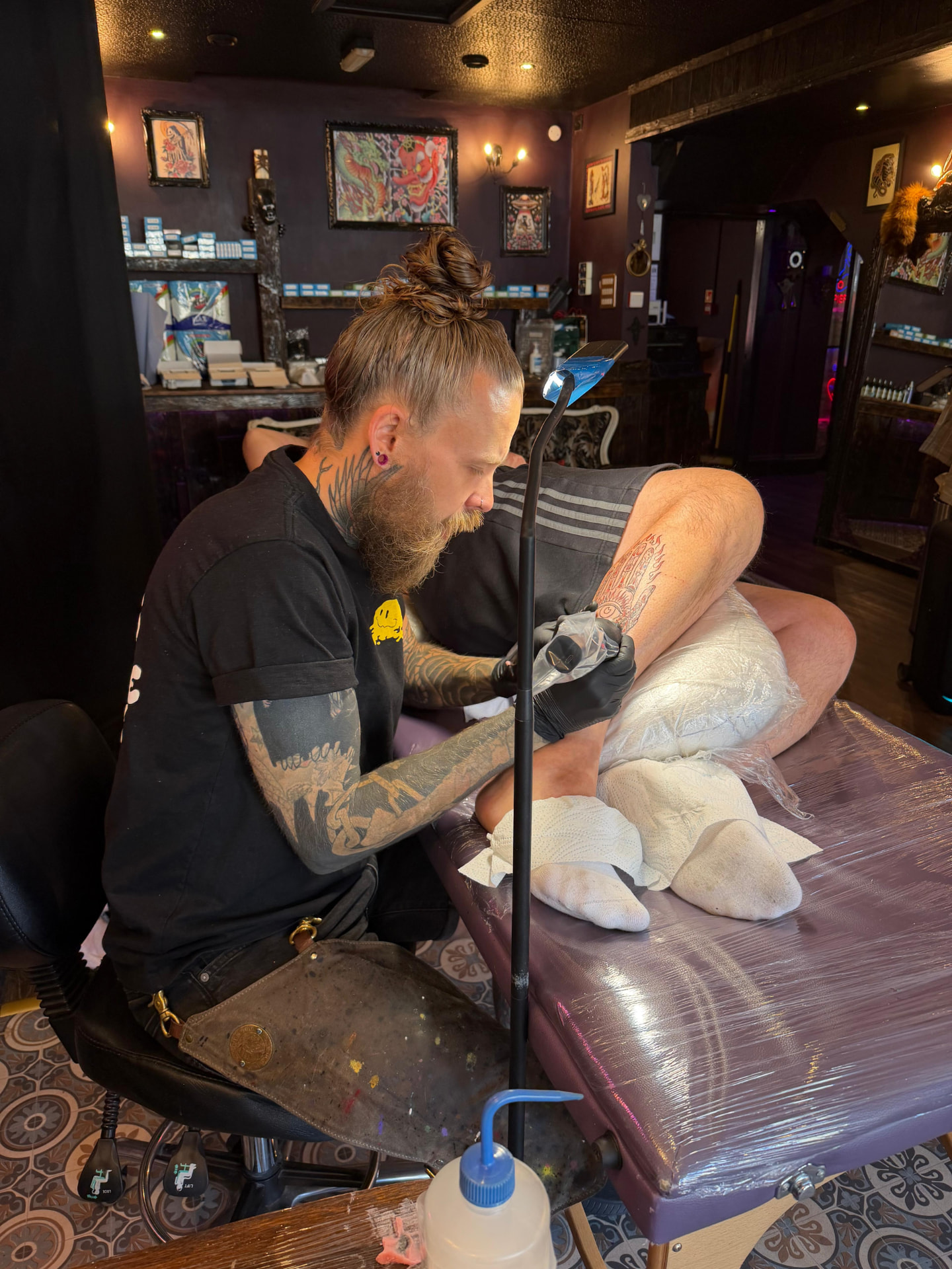 Tattooing at House of Hoodoo studio